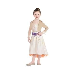 Disney Frozen II Anna Dress Halloween Costume Beige Dress Size Large 12-14